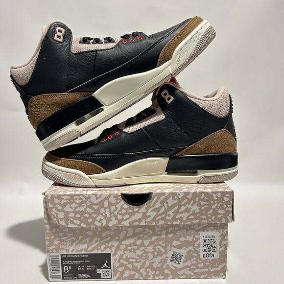 Nike Shoes Air Jordan 3 Retro “Desert Elephant/Black Orange" 2024 - Picture 3 of 6